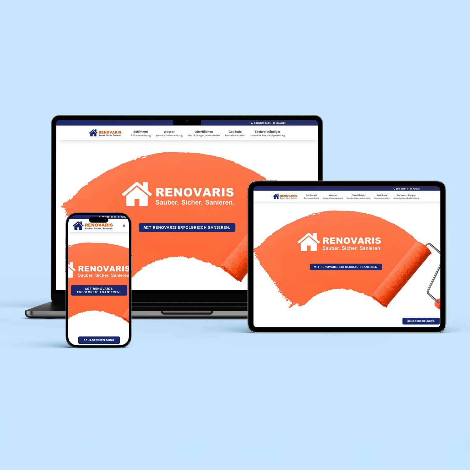 Renovaris: Neue Sanierungs-Website-mausblau